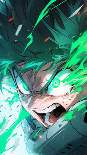 Vigilante Deku Power Unleashed Wallpaper