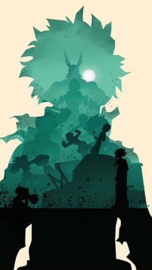 Vigilante Deku Silhouette Art Wallpaper