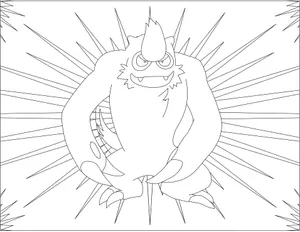 Vigoroth In Its Element - A Stunning Pencil Illustration Wallpaper