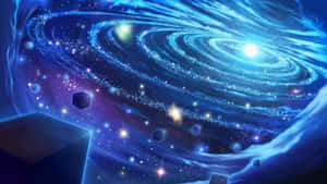 Vigorous Blue Space Wallpaper