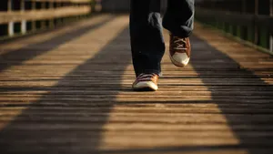 Vigorous Feet Walking Wallpaper