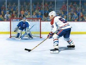 Vigorous Hockey Player Wallpaper