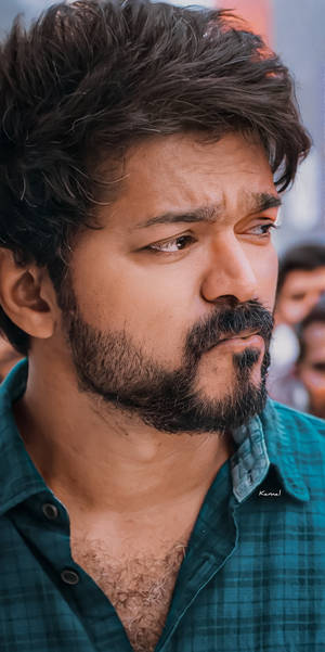 Vijay New Close-up Wallpaper