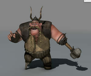 Viking With Hammer Arm From Dragons Riders Of Berk Wallpaper