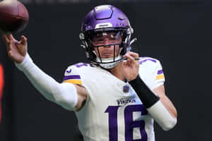 Vikings Quarterback Action Shot Wallpaper