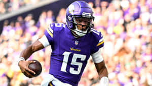 Vikings Quarterbackin Action Wallpaper