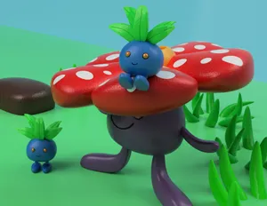 Vileplum And Oddish Wallpaper