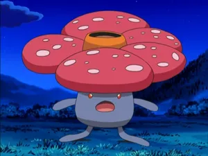 Vileplume In The Middle Of The Plains At Night Wallpaper