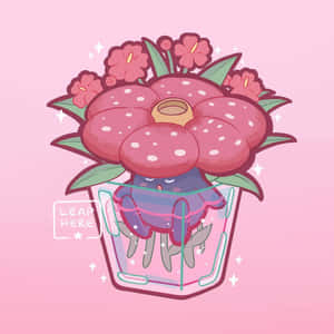 Vileplume Inside A Flower Vase Wallpaper