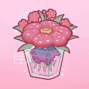 Vileplume Inside A Flower Vase Wallpaper