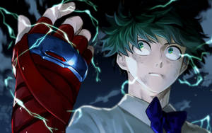 Villain Deku Bnha Green Lightning Wallpaper