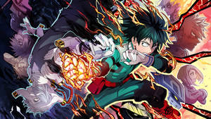 Villain Deku With Bnha Characters Wallpaper