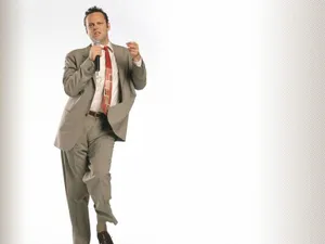 Vince Vaughn Striking A Confident Pose Wallpaper