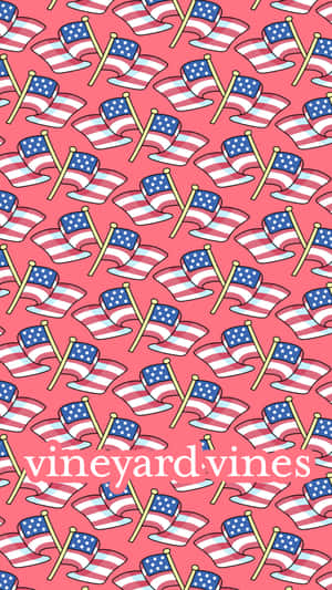 Vineyard Vines Patriotic Flags Wallpaper