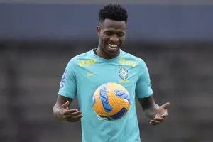 Vini Jr Brazil Training Laughter Wallpaper