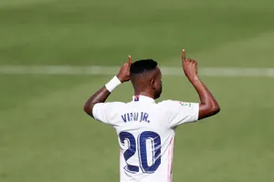 Vini Jr Celebration Number20 Jersey Wallpaper