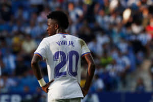 Vinicius Jr Real Madrid Number20 Jersey Wallpaper