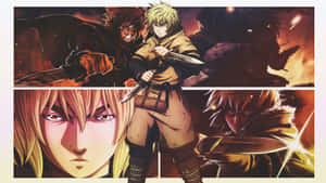 Vinland Saga Thorfinn Warrior Collage Wallpaper