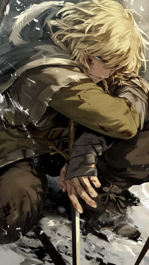 Vinland Saga Warrior Kneeling Wallpaper