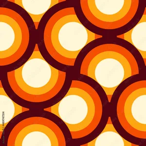 Vintage 70s Orange Swirls Wallpaper