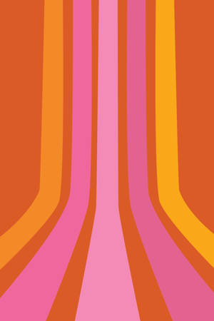 Vintage 70s Vertical Rays Wallpaper