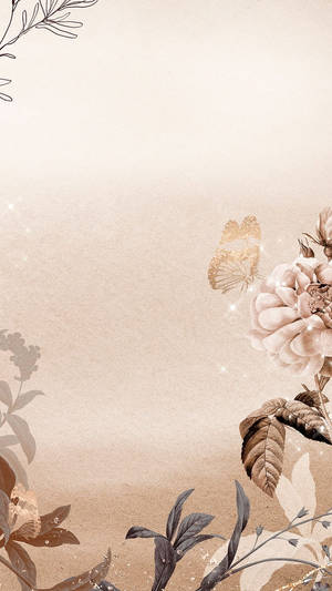 Vintage Aesthetic Ipad Sparkling Brown Wallpaper