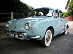 Vintage Aesthetics With A Renault Dauphine Wallpaper