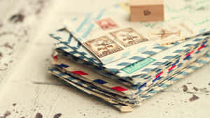 Vintage Air Mail Letters Wallpaper