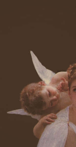 Vintage Angel Aesthetic Artwork Wallpaper