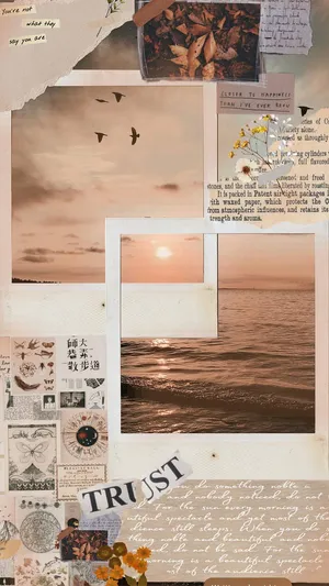 Vintage Angel Aesthetic Collage Wallpaper