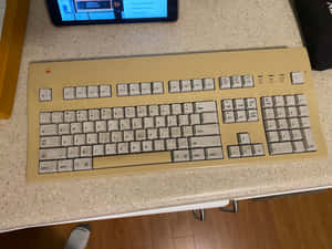 Vintage Apple Keyboard Beige Wallpaper