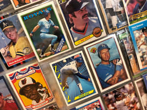 Vintage Baseball Cards Collection Wallpaper