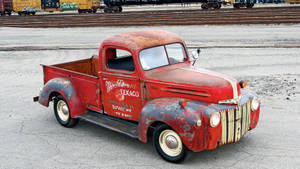 Vintage Beauty In Rust - 1947 Ford Truck Wallpaper