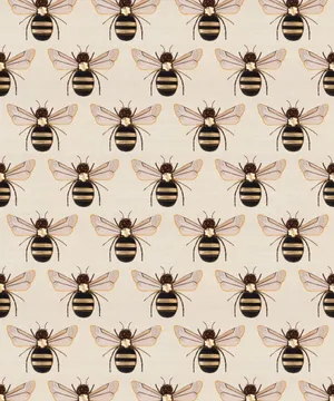 Vintage Bee Pattern Aesthetic Wallpaper
