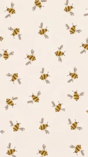 Vintage_ Bee_ Pattern_ Background.jpg Wallpaper