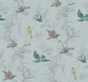 Vintage Bird Pattern Wallpaper Wallpaper