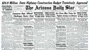 Vintage Black And White Newspaper On A Wooden Table Wallpaper