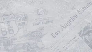 Vintage Black And White Newspaper On Table Wallpaper