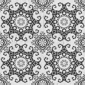 Vintage Black Damask Pattern Wallpaper