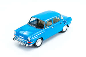 Vintage Blue Skoda1000 Mb Model Wallpaper