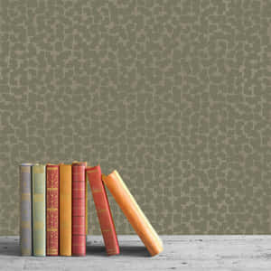 Vintage Bookson Shelf Wallpaper
