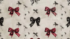 Vintage Bow Pattern Wallpaper Wallpaper