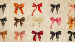 Vintage Bow Pattern Wallpaper Wallpaper