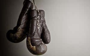 Vintage Boxing Gloves Hanging Wallpaper