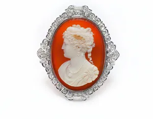 Vintage Cameo Brooch Jewelry Wallpaper
