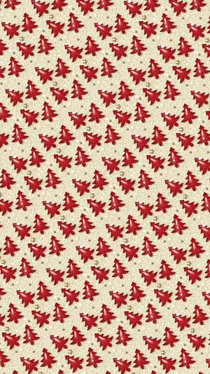 Vintage Christmas Tree Pattern.jpg Wallpaper