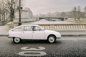 Vintage Citroen G S River Seine Paris Wallpaper