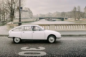 Vintage Citroen G S River Seine Paris Wallpaper