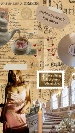 Vintage Collageof Loveand Memories Wallpaper