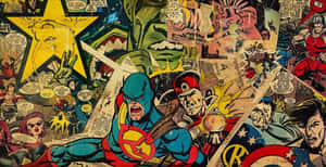 Vintage Comic Collage Wallpaper Wallpaper